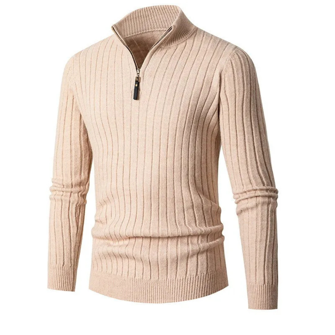 Maison Greyford | Men's Half-Zip Sweater | Ribbed