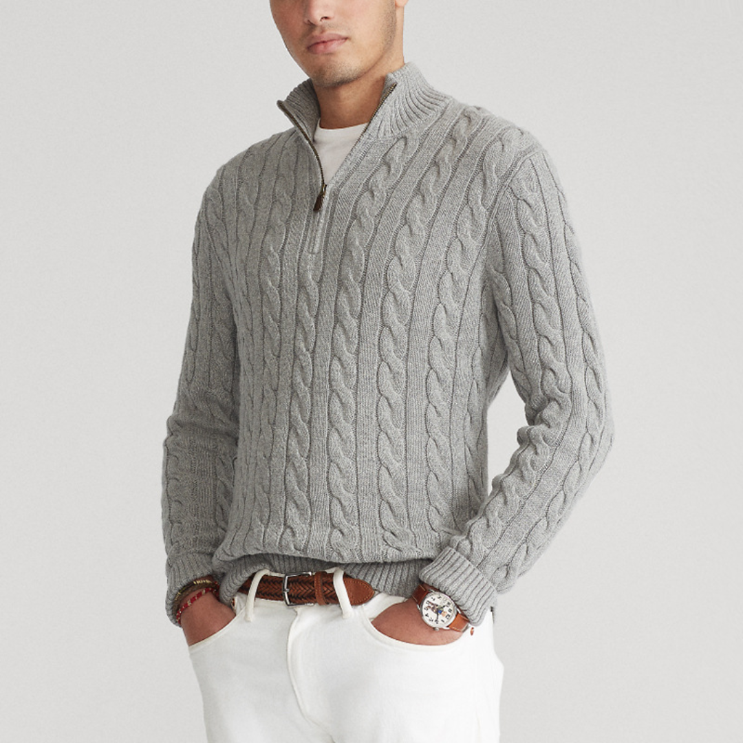 Maison Greyford | Men's Zip Up Sweater | Knitted