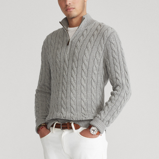 Maison Greyford | Men's Zip Up Sweater | Knitted