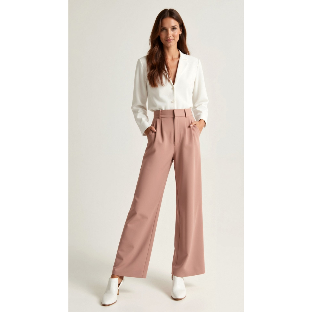 Maison Greyford | Women's High-Waist Wide-Leg Trousers