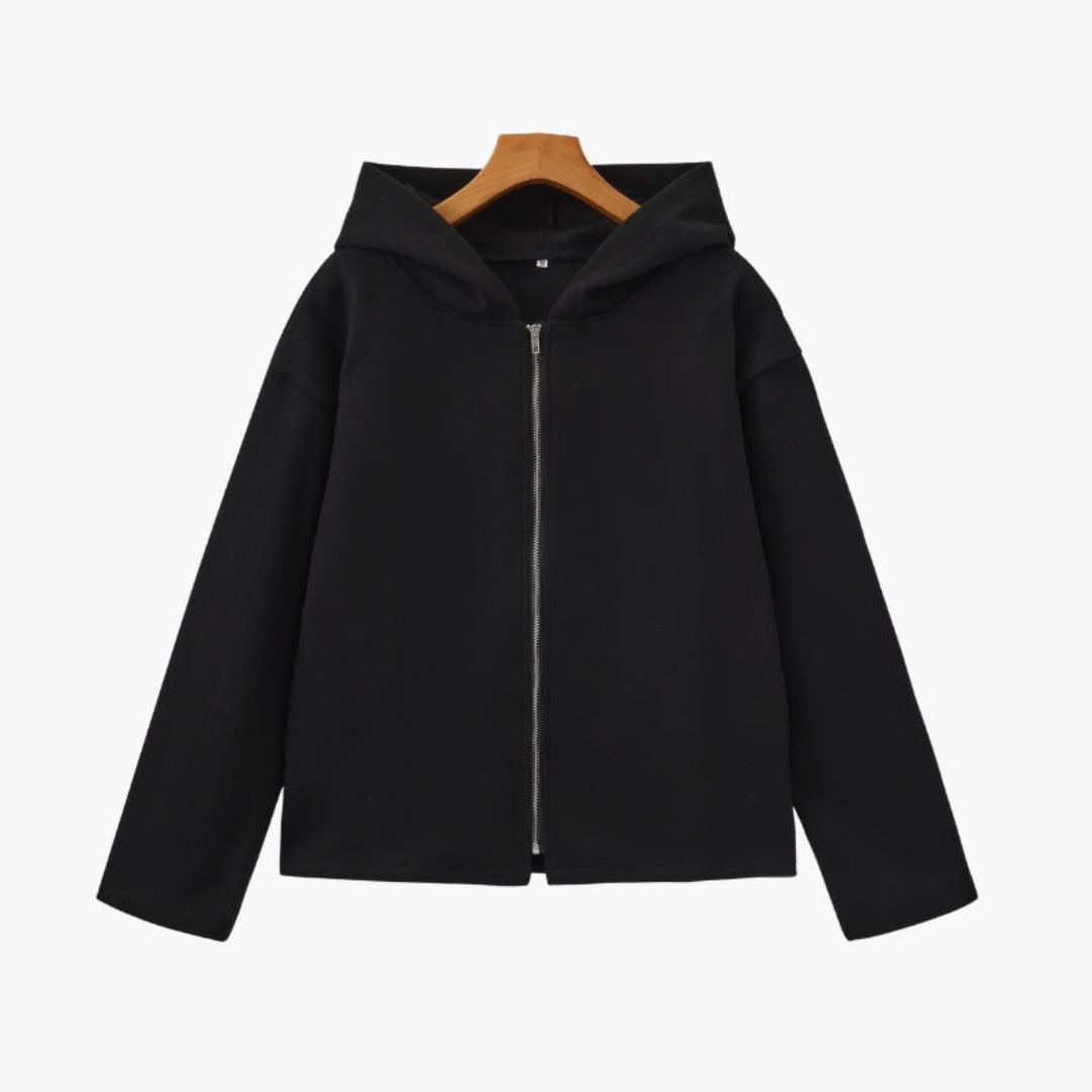 Maison Greyford | Women's Zip-Up Knit Hoodie | Old Money Essential