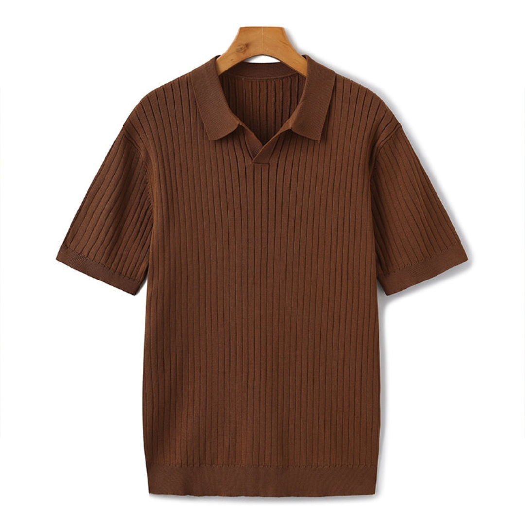 Maison Greyford | Men's Short Sleeve Polo | Ribbed