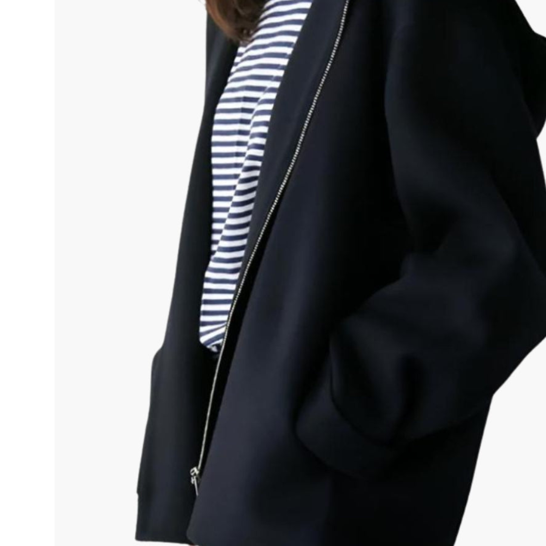 Maison Greyford | Women's Zip-Up Knit Hoodie | Old Money Essential