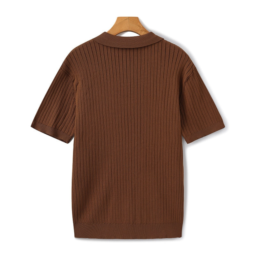 Maison Greyford | Men's Short Sleeve Polo | Ribbed