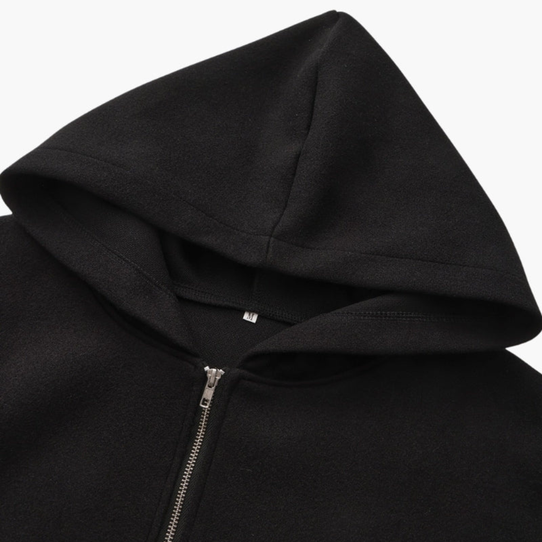 Maison Greyford | Women's Zip-Up Knit Hoodie | Old Money Essential