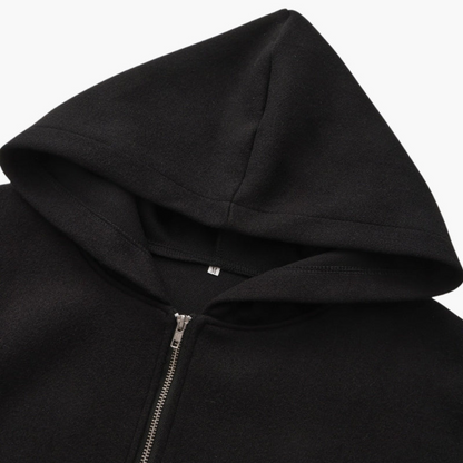 Maison Greyford | Women's Zip-Up Knit Hoodie | Old Money Essential