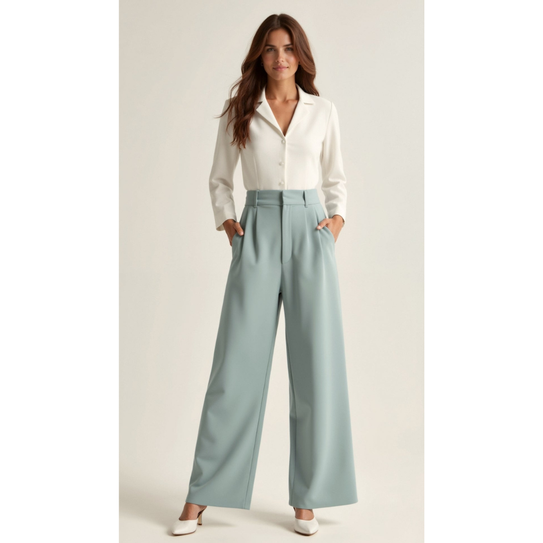 Maison Greyford | Women's High-Waist Wide-Leg Trousers