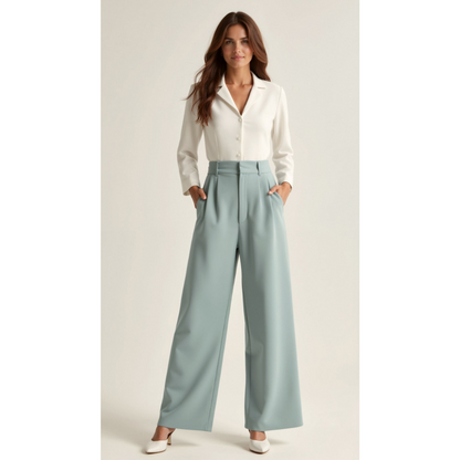 Maison Greyford | Women's High-Waist Wide-Leg Trousers