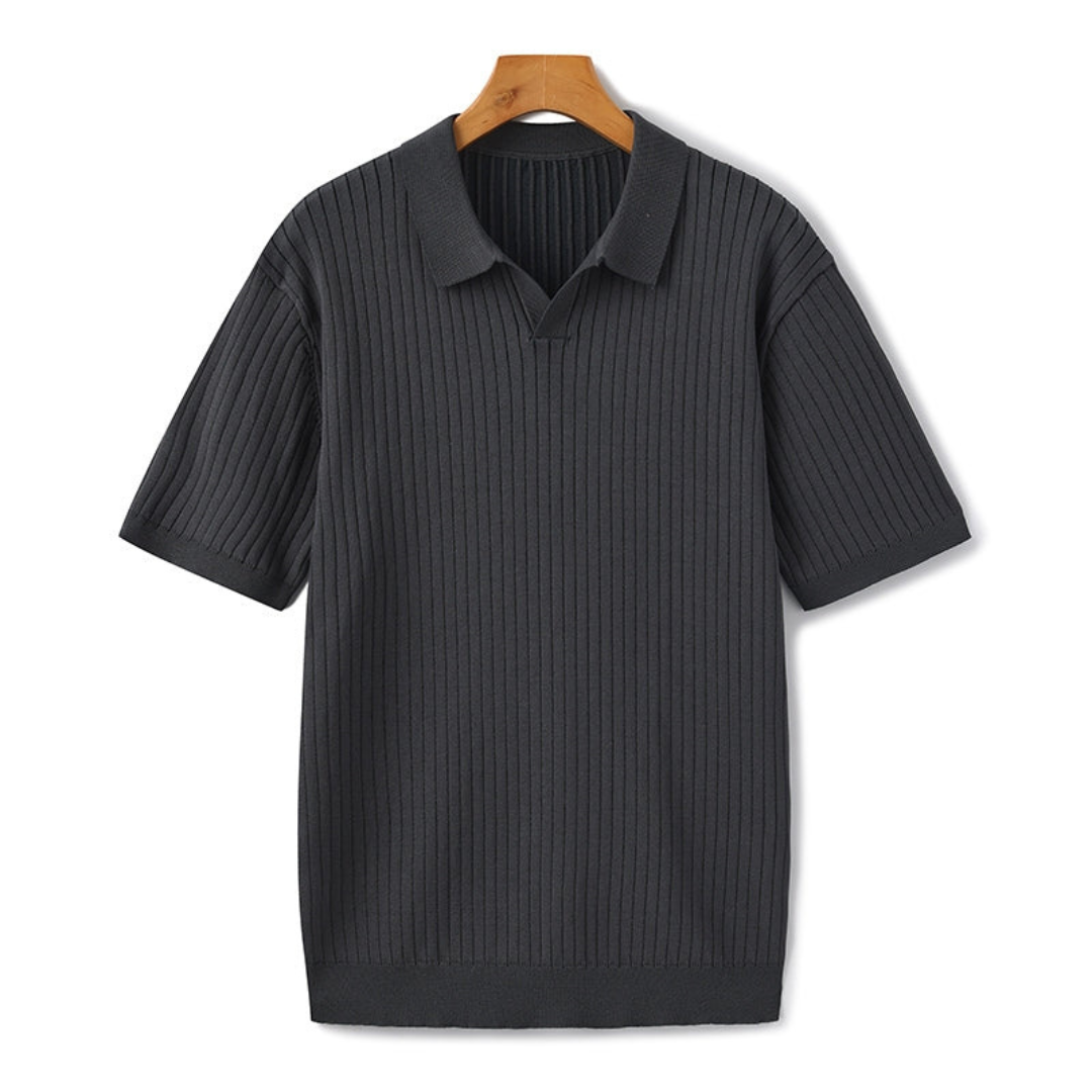 Maison Greyford | Men's Short Sleeve Polo | Ribbed