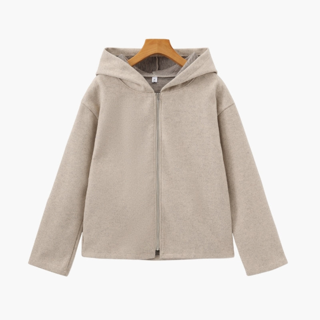 Maison Greyford | Women's Zip-Up Knit Hoodie | Old Money Essential