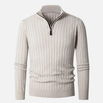 Maison Greyford | Men's Half-Zip Sweater | Ribbed