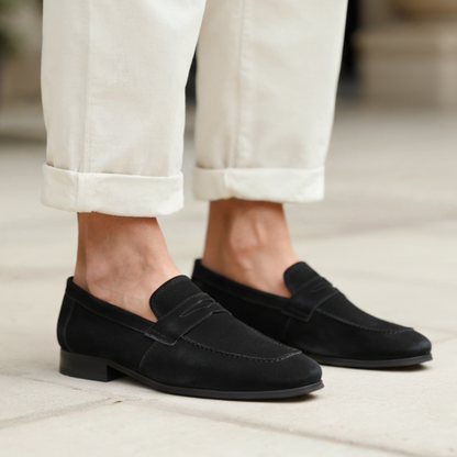 Maison Greyford | Men's Penny Loafers | Suede