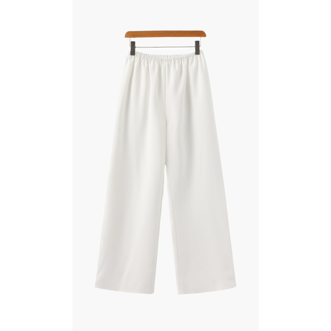 Maison Greyford | Women's Wide-Leg Elastic Waist Trousers