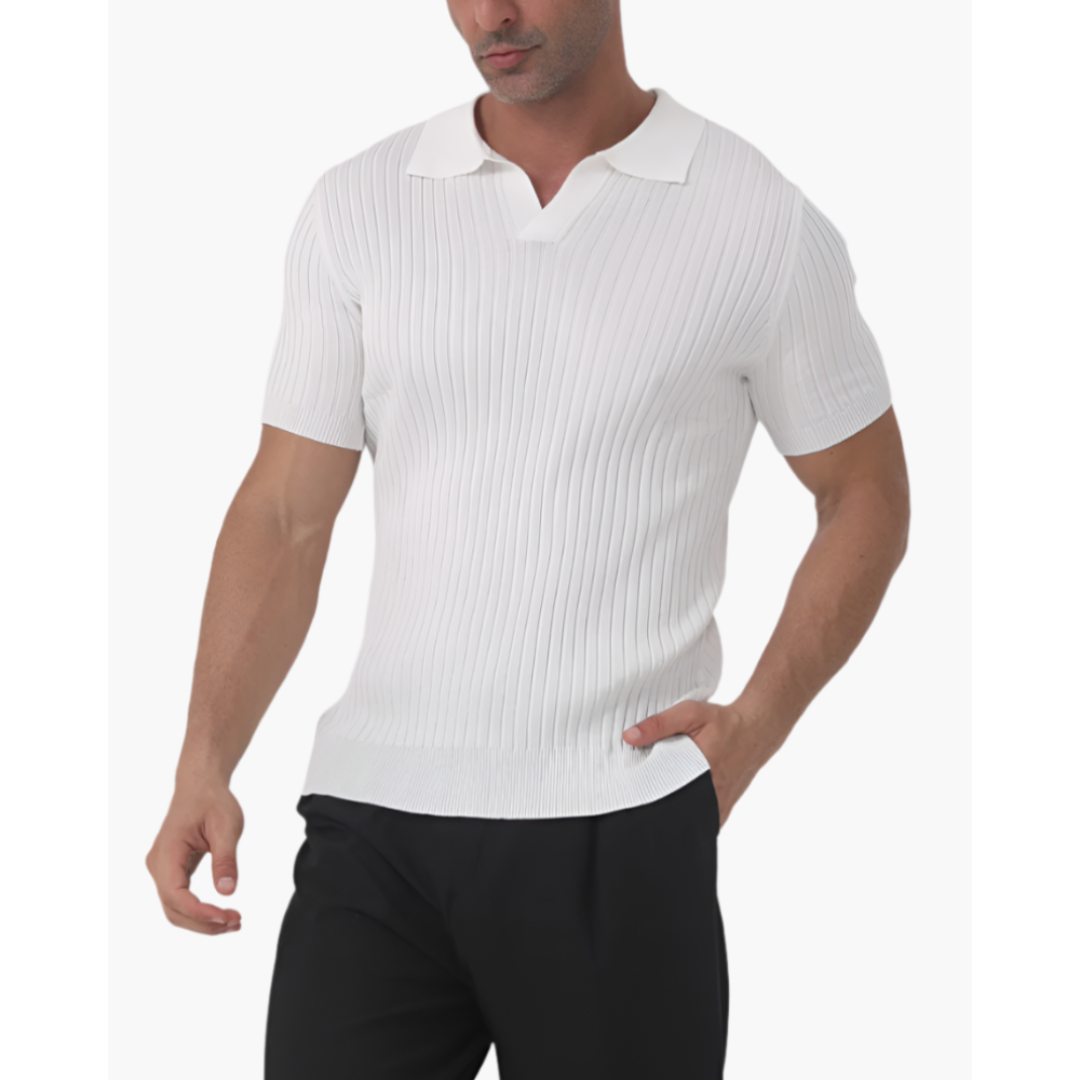 Maison Greyford | Men's Short Sleeve Polo | Ribbed