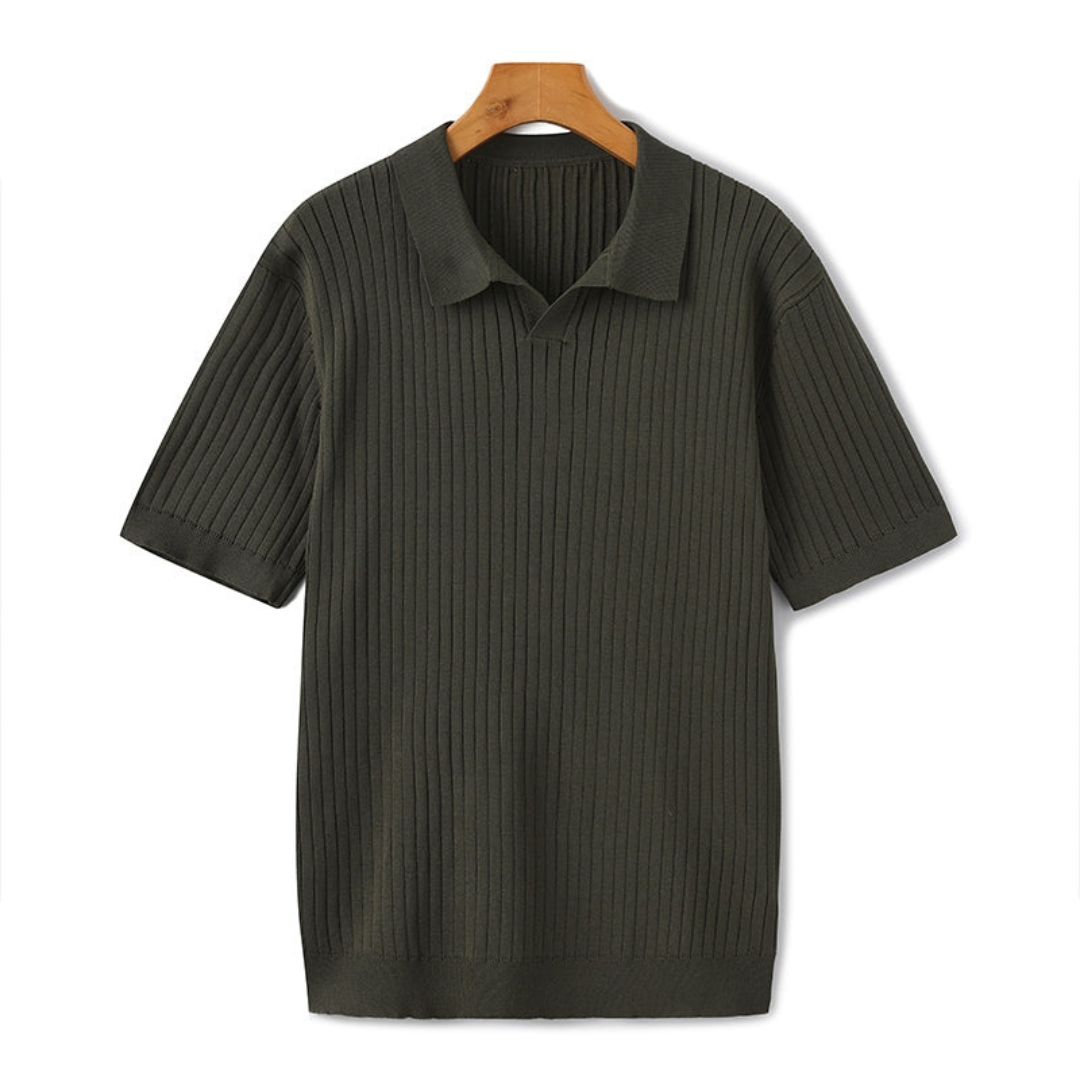 Maison Greyford | Men's Short Sleeve Polo | Ribbed