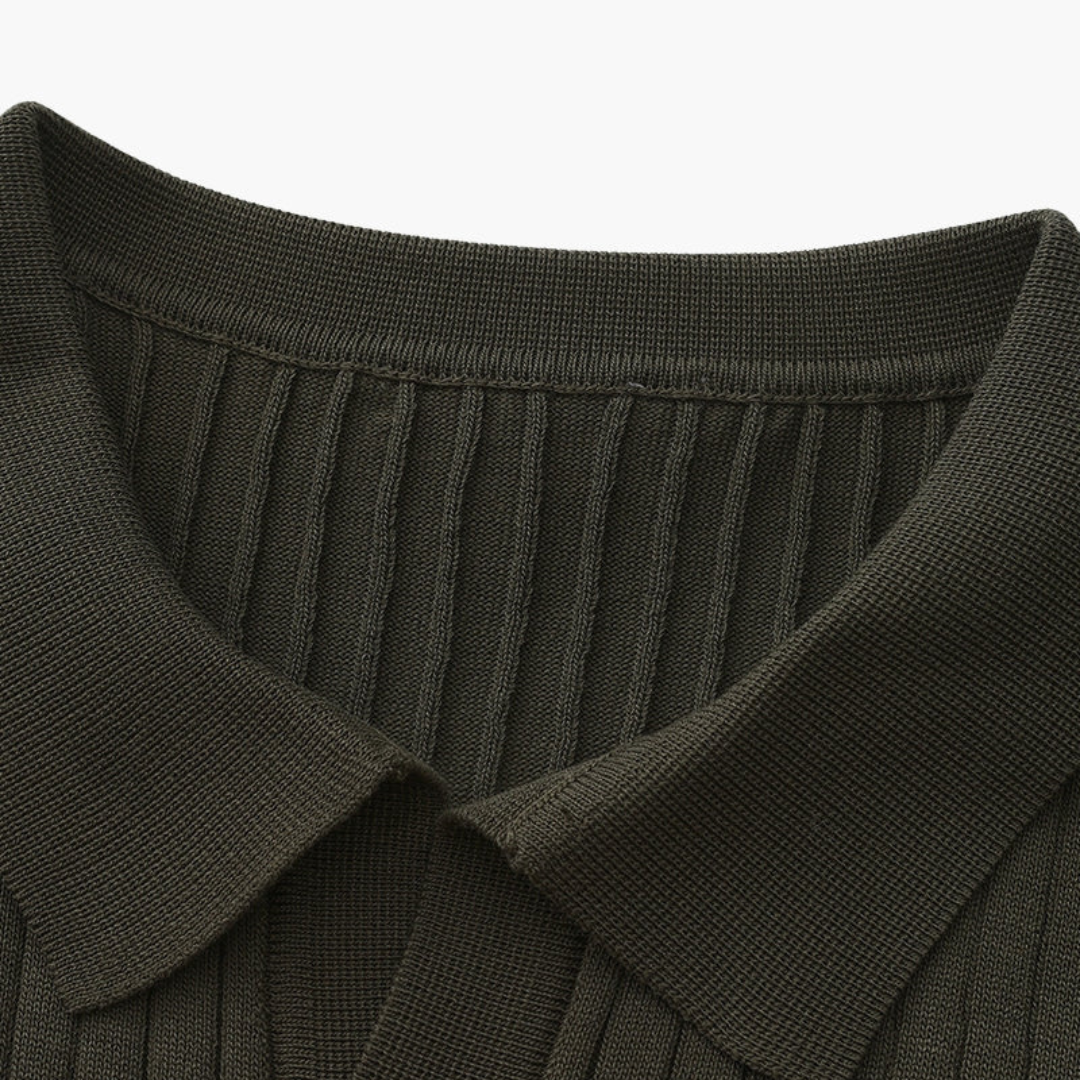 Maison Greyford | Men's Short Sleeve Polo | Ribbed