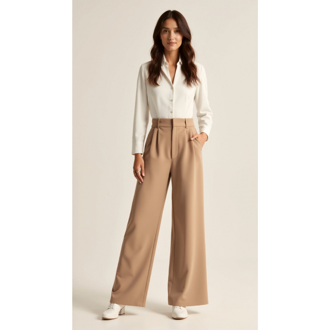 Maison Greyford | Women's High-Waist Wide-Leg Trousers