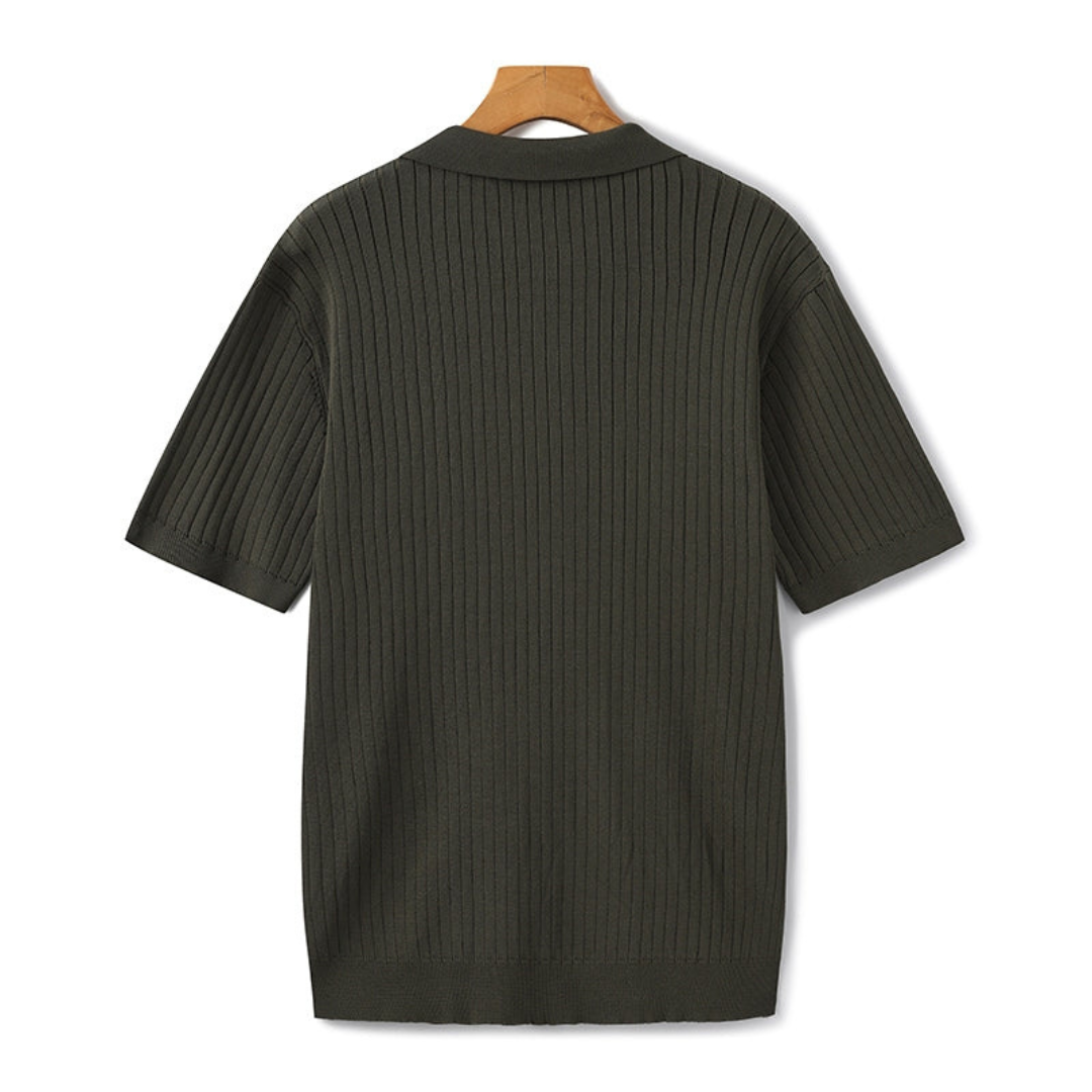 Maison Greyford | Men's Short Sleeve Polo | Ribbed