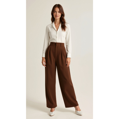 Maison Greyford | Women's High-Waist Wide-Leg Trousers