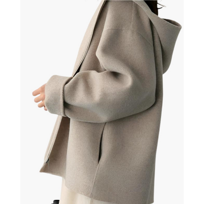 Maison Greyford | Women's Zip-Up Knit Hoodie | Old Money Essential