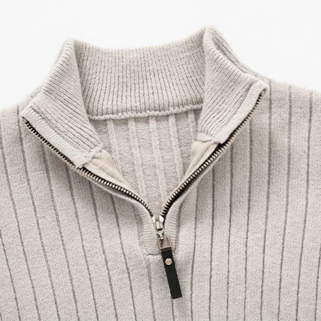Maison Greyford | Men's Half-Zip Sweater | Ribbed