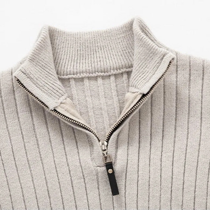 Maison Greyford | Men's Half-Zip Sweater | Ribbed