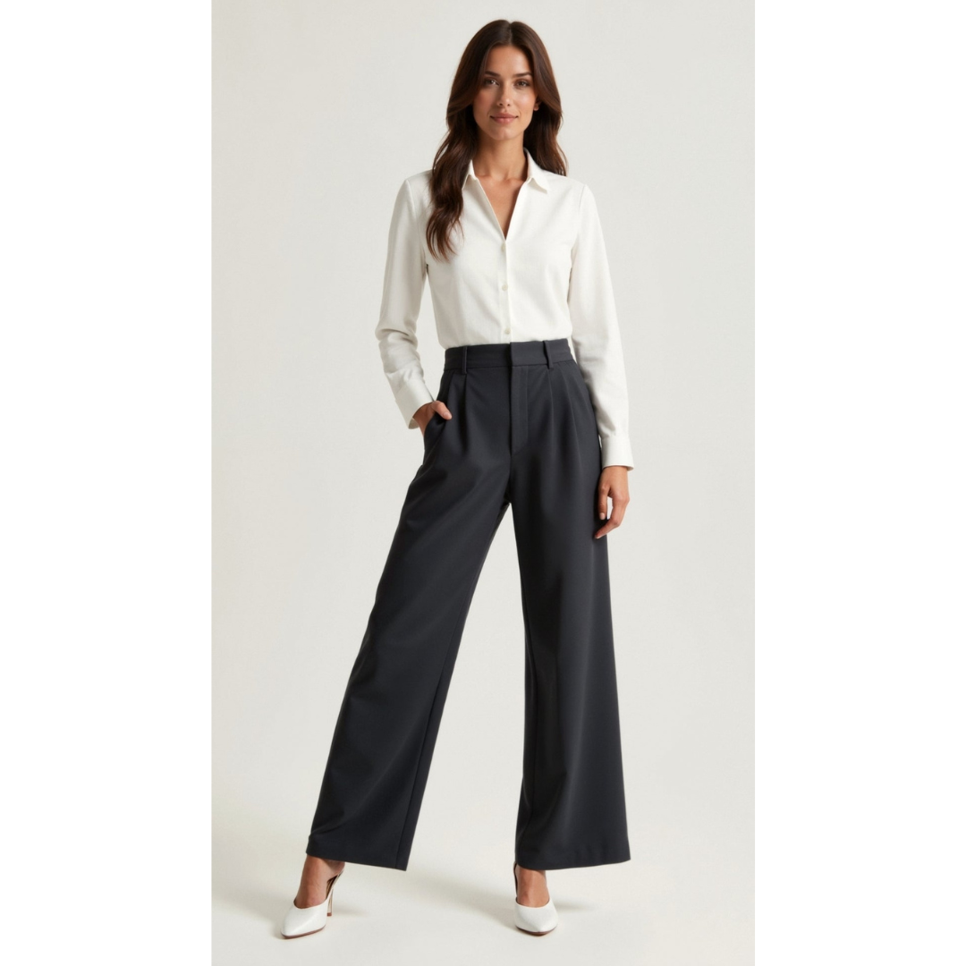 Maison Greyford | Women's High-Waist Wide-Leg Trousers