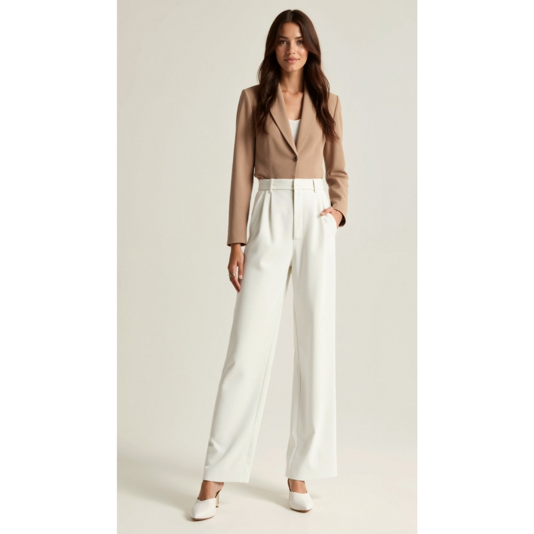 Maison Greyford | Women's High-Waist Wide-Leg Trousers