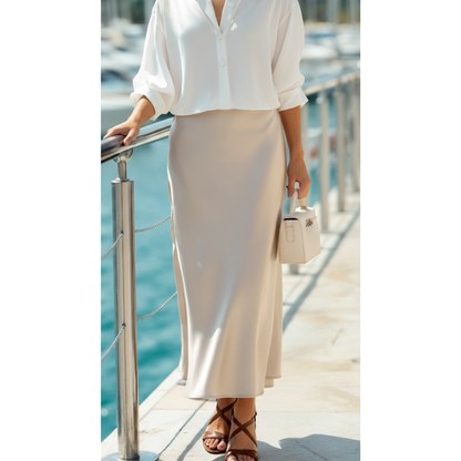 Maison Greyford | Women's Satin Maxi Skirt