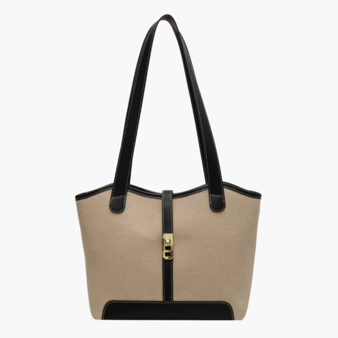 Maison Greyford | Women's Canvas Leather Tote Bag | Classic Structured