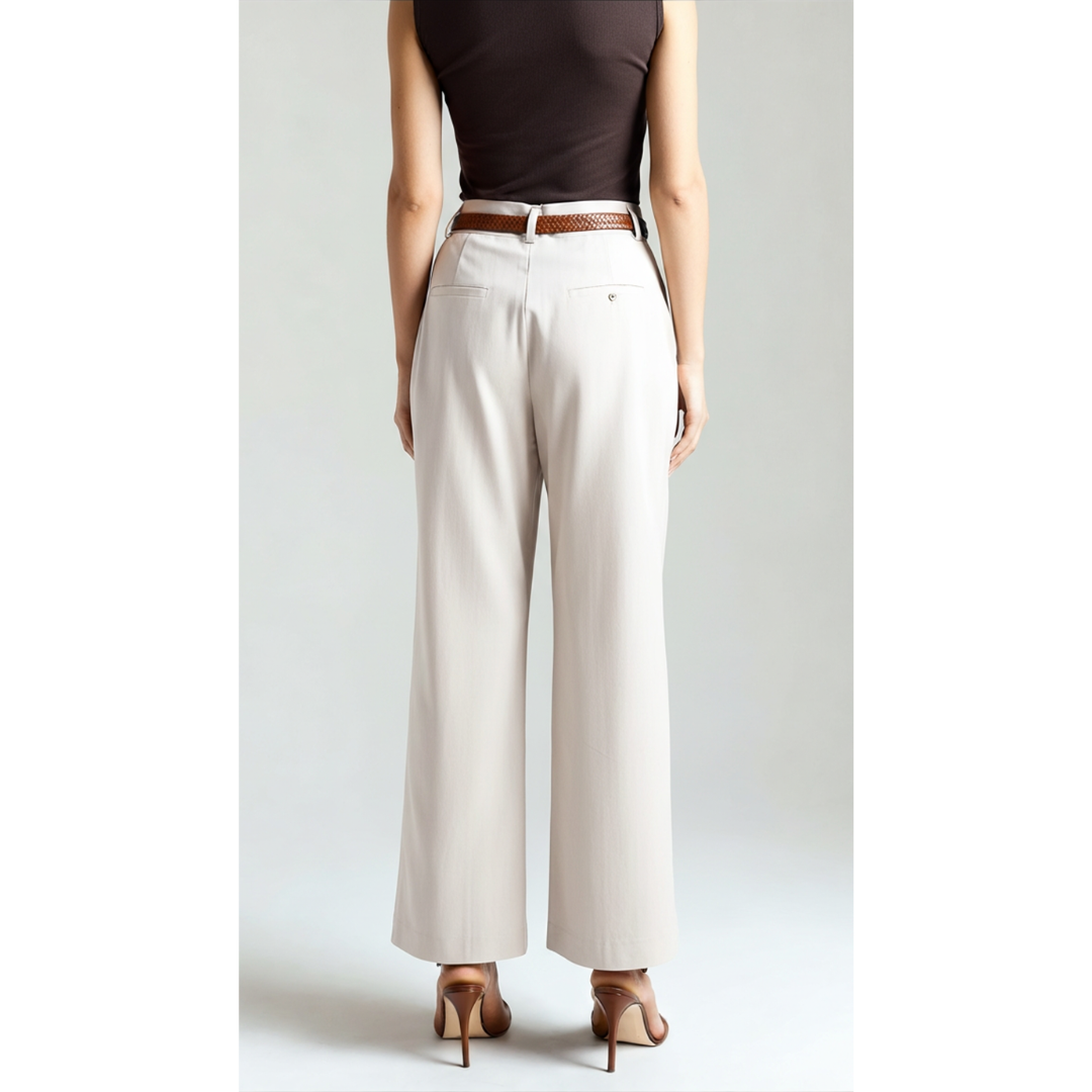 Maison Greyford | Women's High-Waist Pleated Trousers | Wide-Leg