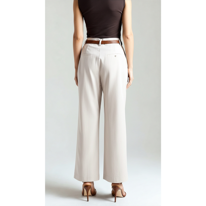 Maison Greyford | Women's High-Waist Pleated Trousers | Wide-Leg
