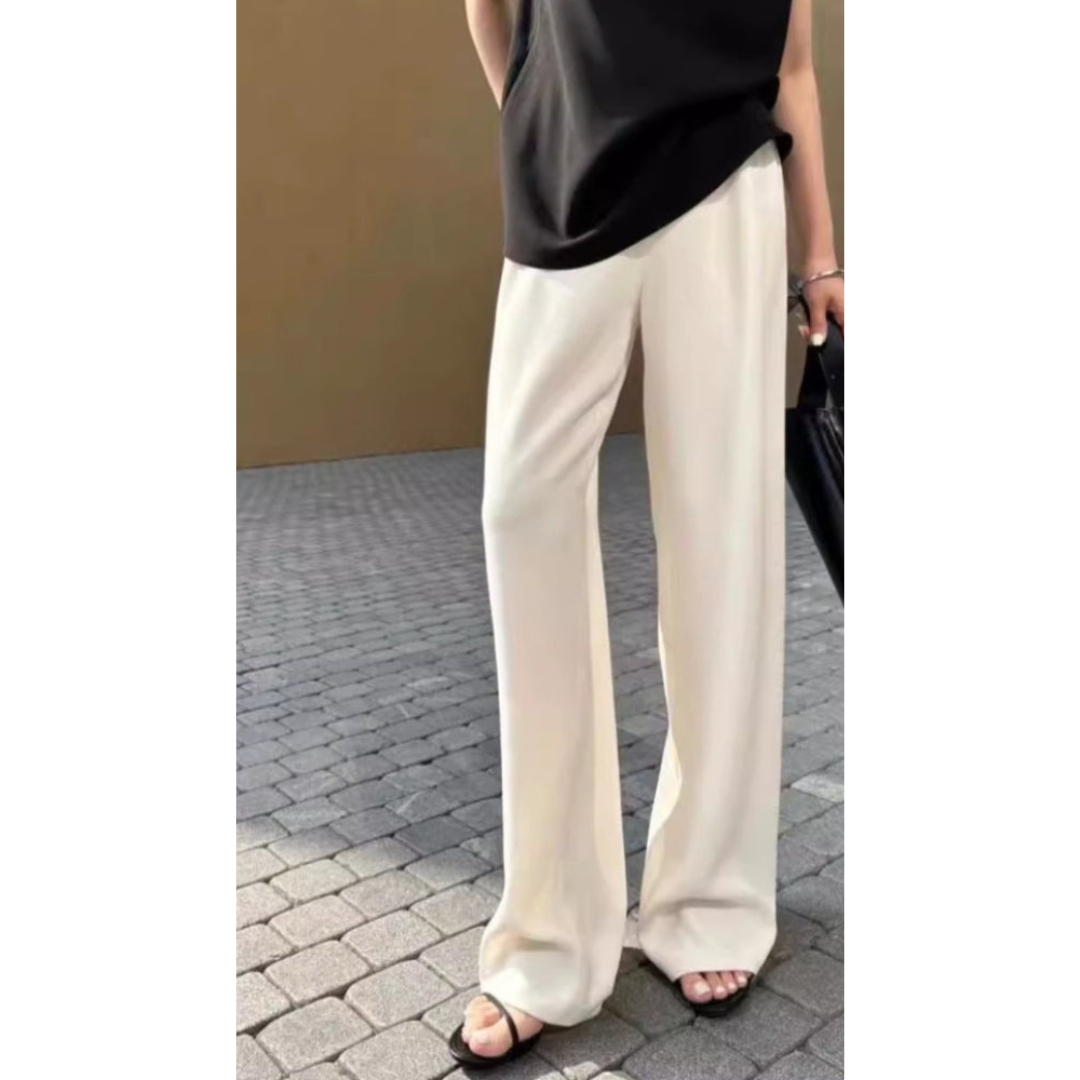 Maison Greyford | Women's Wide-Leg Elastic Waist Trousers