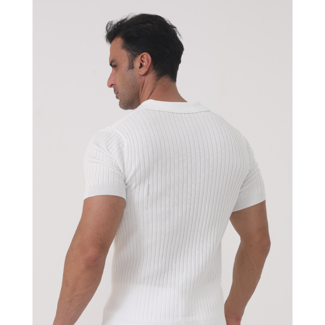 Maison Greyford | Men's Short Sleeve Polo | Ribbed