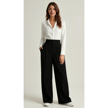 Maison Greyford | Women's High-Waist Wide-Leg Trousers