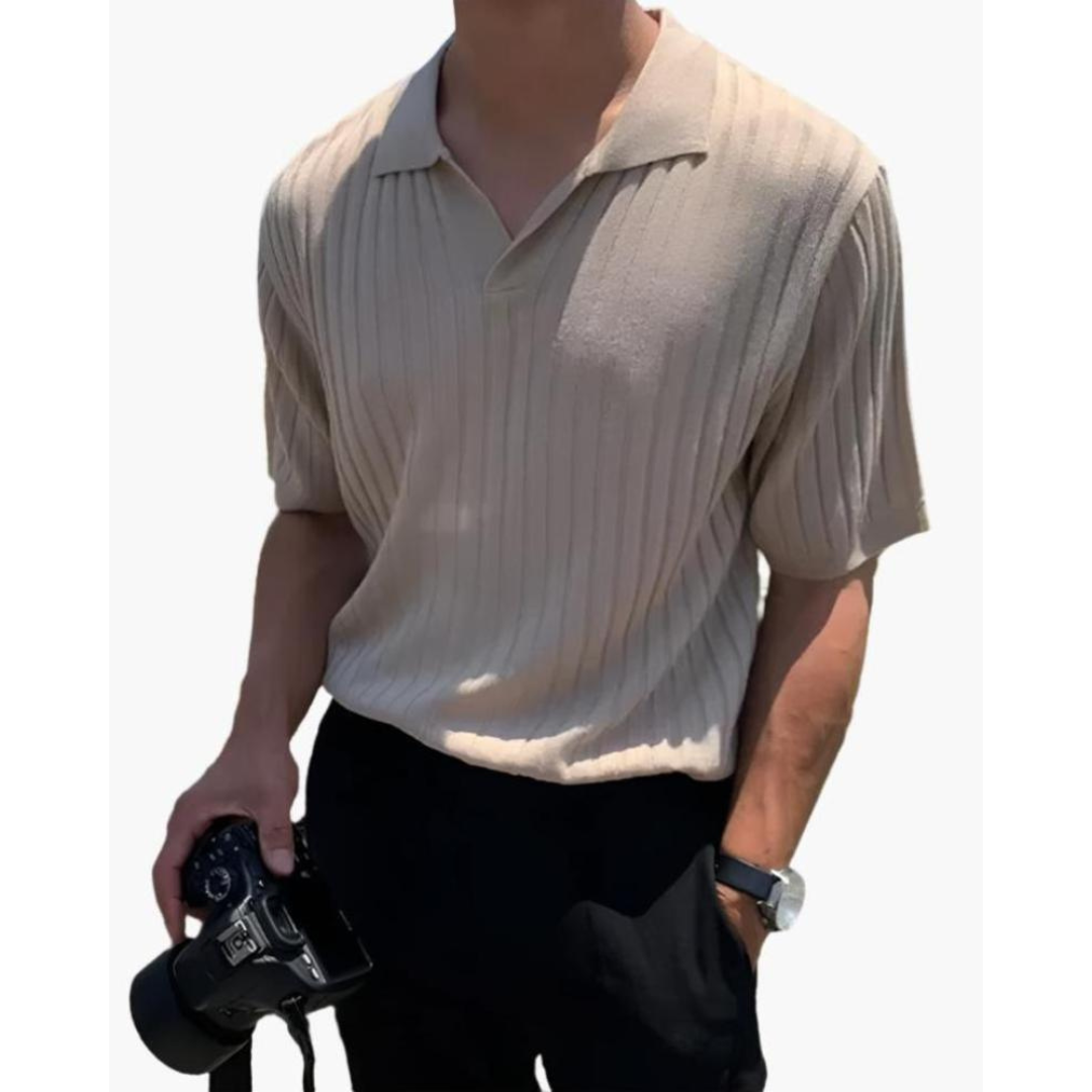 Maison Greyford | Men's Short Sleeve Polo | Ribbed