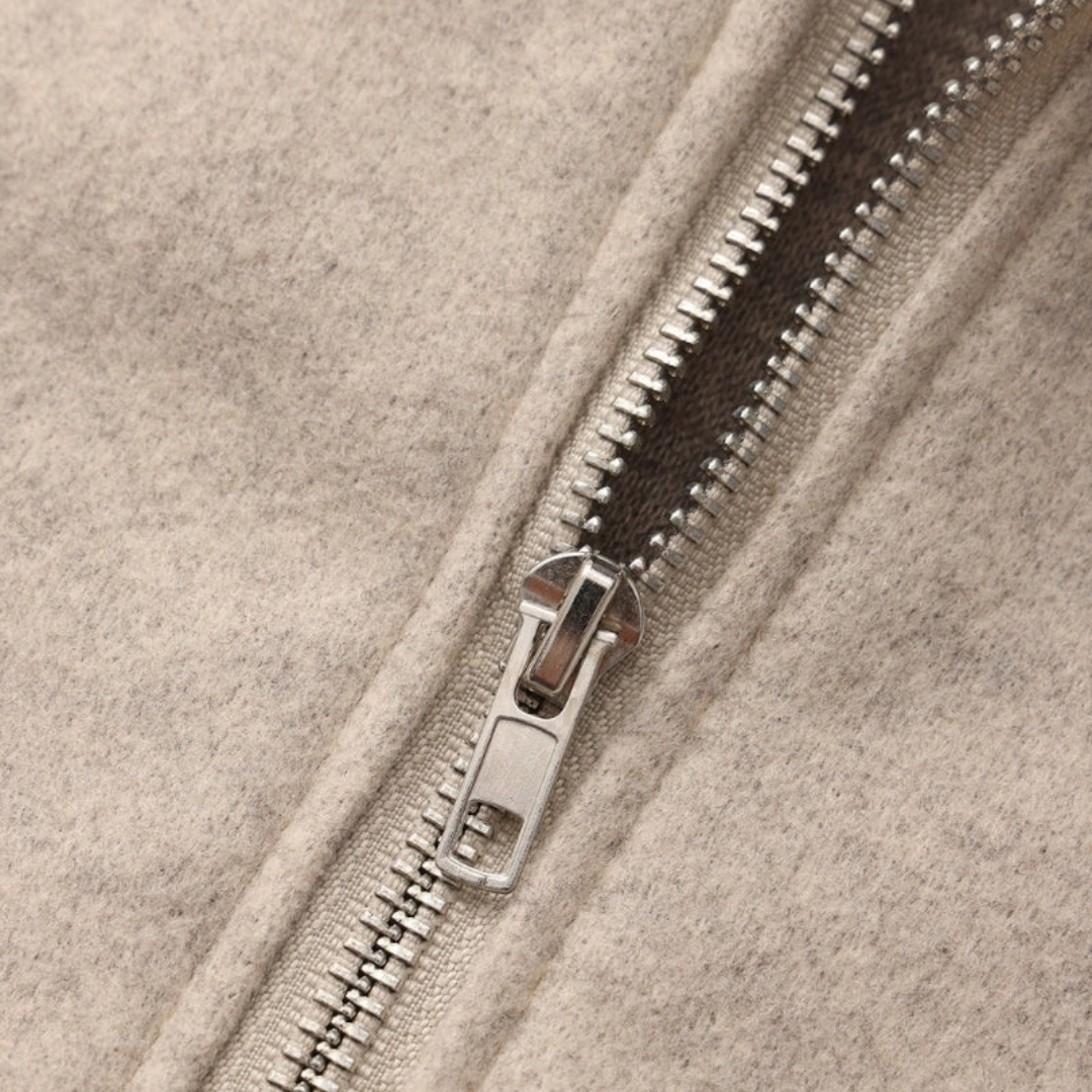 Maison Greyford | Women's Zip-Up Knit Hoodie | Old Money Essential