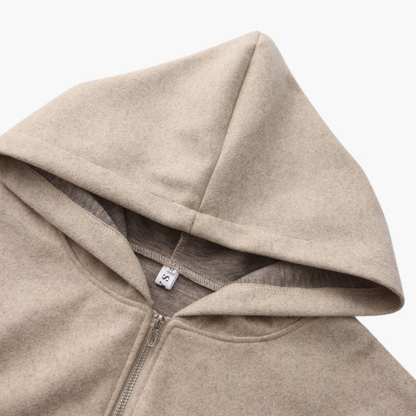 Maison Greyford | Women's Zip-Up Knit Hoodie | Old Money Essential