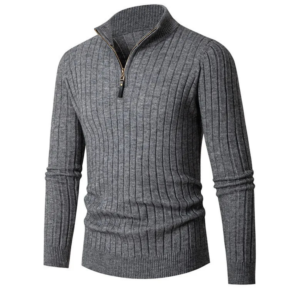 Maison Greyford | Men's Half-Zip Sweater | Ribbed