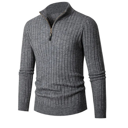 Maison Greyford | Men's Half-Zip Sweater | Ribbed