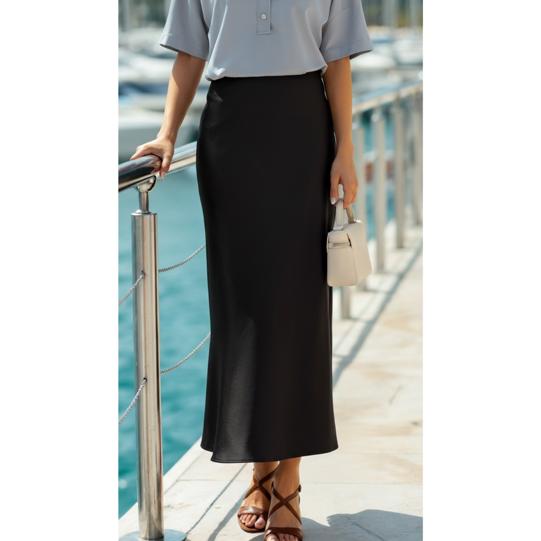 Maison Greyford | Women's Satin Maxi Skirt