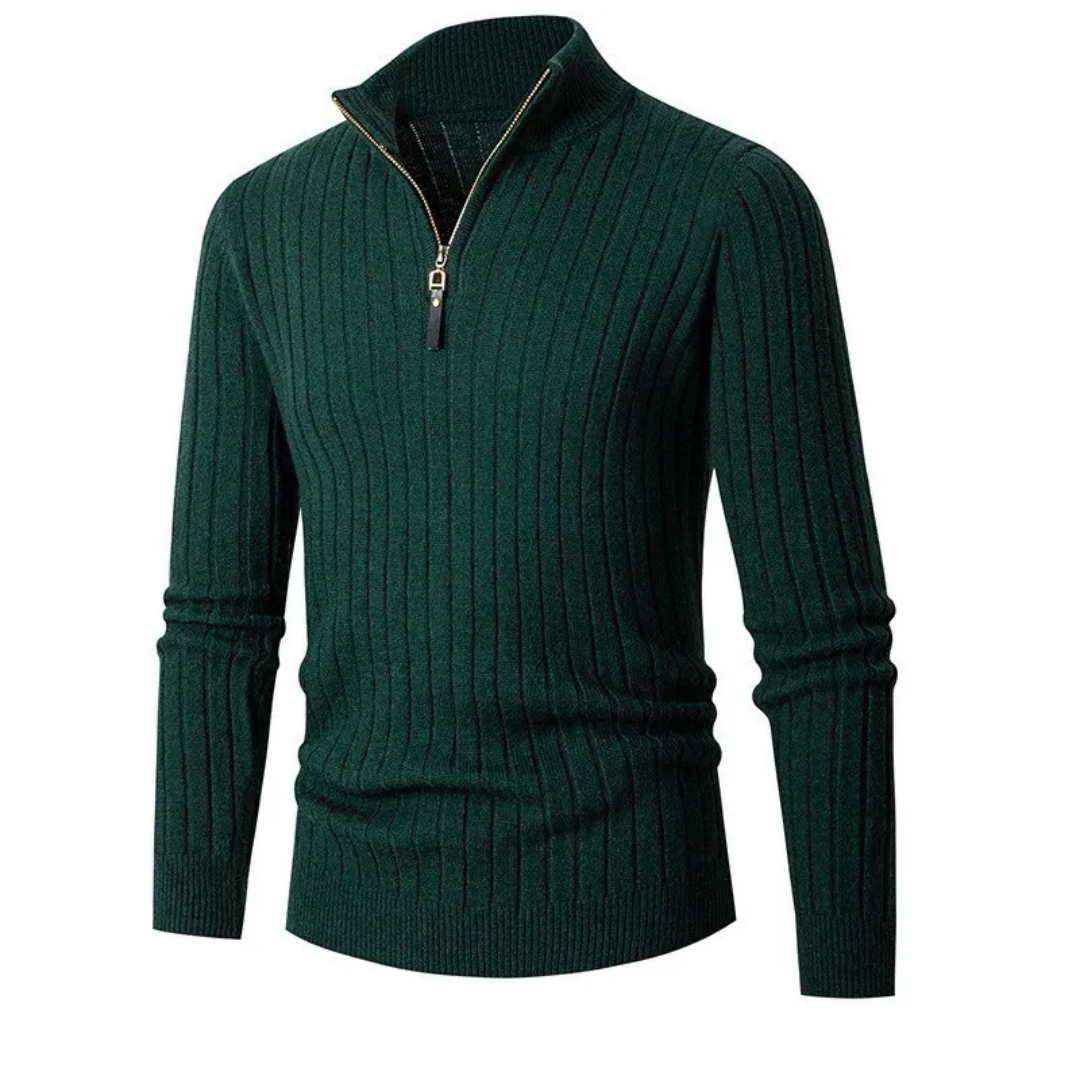 Maison Greyford | Men's Half-Zip Sweater | Ribbed